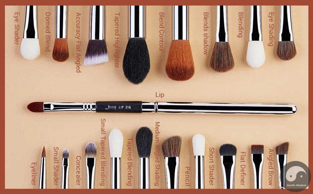 T131 set 19 pcs Makeup Brushes Set Cosmetic tools Beauty Make up Brush Eyeliner Concealer Lip Pencil Black