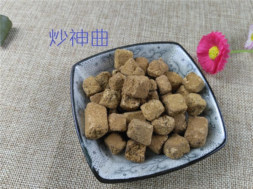 TCM Herbs Powder Chao Shen Qu 炒神曲, Medicated Leaven, Massa Medicata Fermentata, Liu Shen Qu