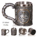 Viking Resin Stainless Steel Beer Mug Pirate Stein Creative Tankard Skull Coffee Cup Tea Mug Tumbler Pub Bar Decor-Health Wisdom™