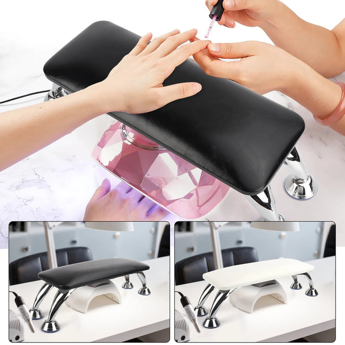 White Black Genuine Leather Nail Hand Rest Pillow Manicure Table Hand Cushion Pillow Holder Arm Rests Nail Art Stand Manicure
