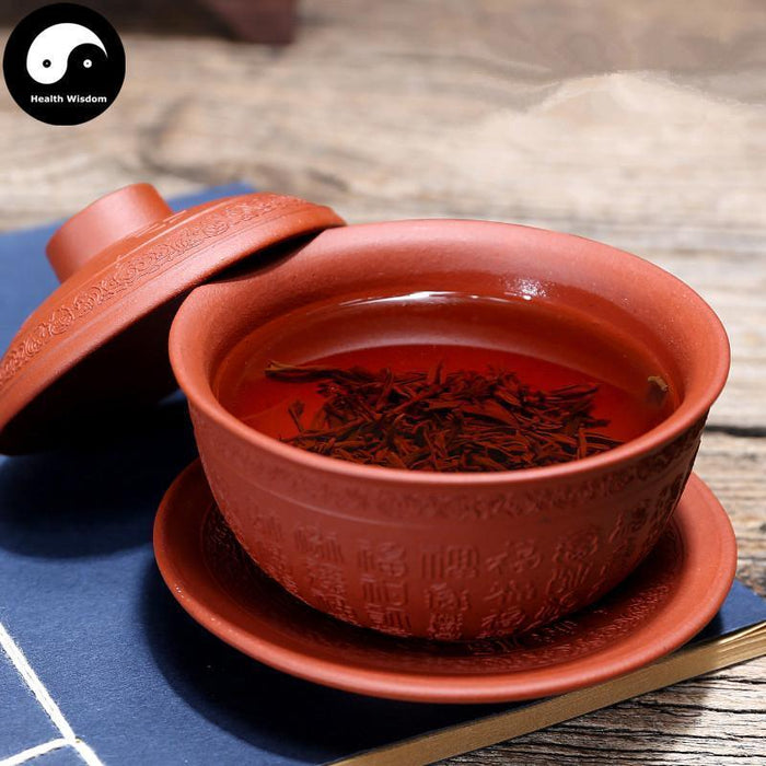 Yixing Zisha Purple Clay Gaiwan Tea Cup 130ml 盖碗-Health Wisdom™