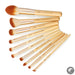 brushes 10pcs Bamboo Professional Makeup Brushes Brush set Beauty Make up Tool kit Foundation Powder Definer Shader Liner-Health Wisdom™